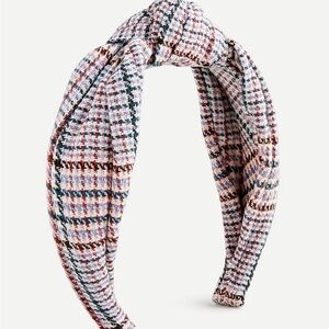 J.Crew Knot Plaid Wool Headband